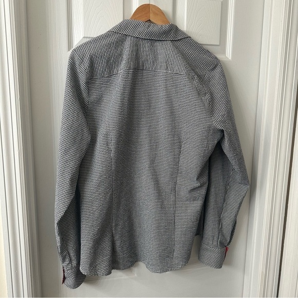 Beluva San Francisco Button Down Shirt Gingham Black Casual Size Extra Large - Picture 4 of 6